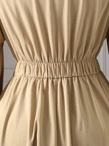 Rometta Plus Size Dresses - Khaki - View 4
