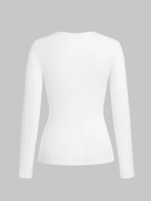 TaskEZ 女款簡約圓領長袖牛仔刷手服上衣 3件組套裝 - 綠色 - 查看 4