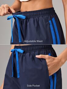 OutZeal Celana Olahraga Wanita untuk Gym, Latihan, Tahan Air, Ringan, Potongan Lurus - Navy Blue - View 5
