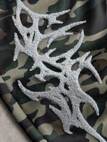 PAVTROS 男士街頭風熱銷戶外迷彩白色3D刺繡休閒日常穿搭百搭男友丈夫禮物週年紀念禮物迷彩運動長褲 - 彩色 - 查看 2