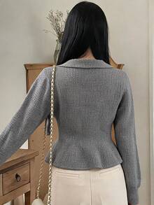 DAZY Women Cardigans - Dark Grey - View 5