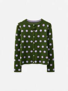 Nöista Women's Polka Dot Casual Versatile Daily Wear Cardigan - Green - View 9