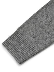 Celisse Women's Lace Patchwork V-Neck Casual Daily Cardigan - Dark Grey - View 4