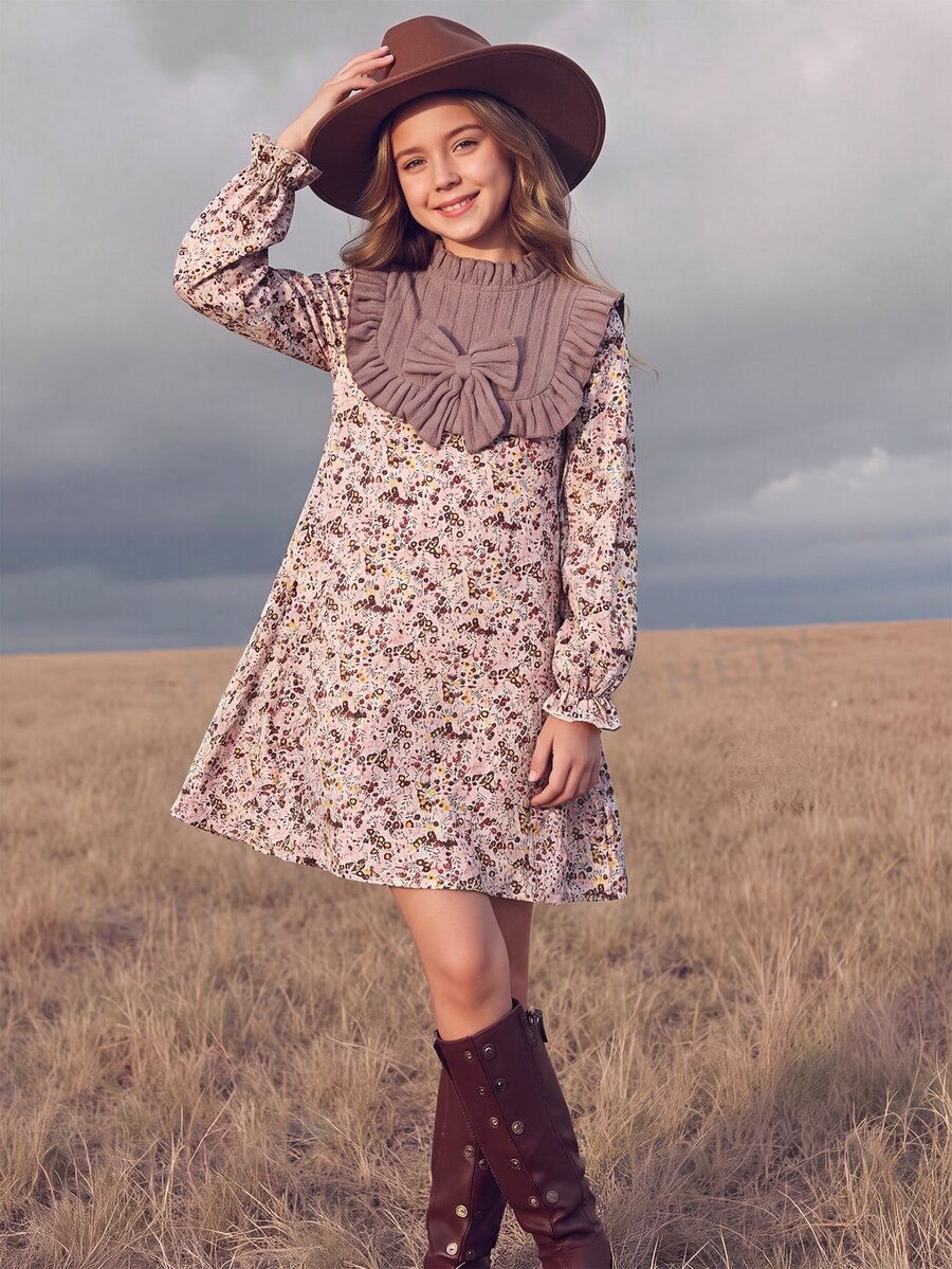 SHEIN 女童(大)洋裝 - 粉色 - 查看 1
