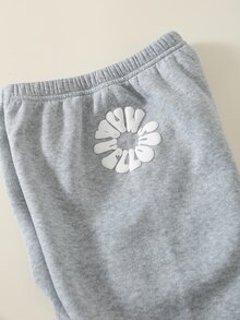 SHEIN 2件組兒童小男孩秋冬休閒連帽長袖套頭衛衣與彈性腰長褲套裝，灰色套頭衛衣套裝，男孩套裝，運動套裝，秋冬套裝 - 彩色 - 查看 6