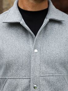 Manfinity Homme Men's Minimalist Casual Commute Short Coat - Grey - View 4