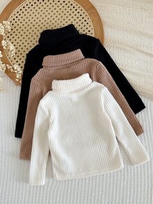 LMoss Kids 女嬰長袖高領上衣3件組－黑色－適合秋冬穿著 - 彩色 - 查看 2
