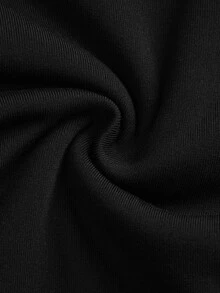 Modmama Maternity Solid Color Minimalist Fitted Leggings - Black - View 4