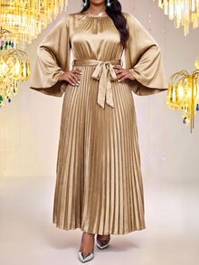 Fleurora حفلة أنيقة للربيع والصيف والخريف والشتاء - كاكي - مشاهدة 4
