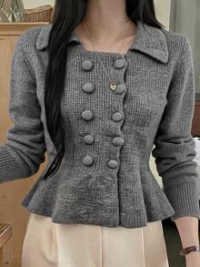DAZY Women Cardigans - Dark Grey - View 2