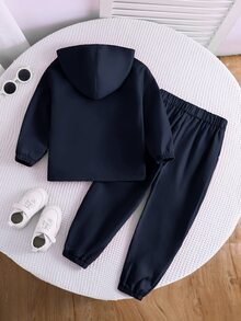 SHEIN 男童外套套裝 - 藏蓝色 - 查看 2