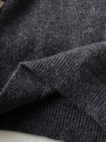 Boys' Sweater Children Autumn/Winter New Korean Style Fashion Versatile Cute Knit Base Layer Top Baby College Style Cartoon - Grey - View 5