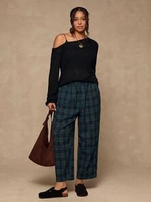 Freevana Plus Size Pants - Multicolor - View 6