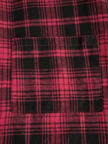 Rusticease Plus Size Women Plaid Casual Versatile Daily Wear Shirt - Red - View 7