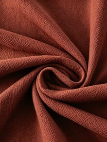 Balvessa Women's Traceable Cotton Asymmetric Placket Button Decor Long Sleeve Shirt - Orange - View 3