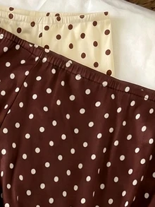 Bộ 3 áo thun tay dài họa tiết chấm bi phong cách thường ngày cho bé gái tuổi teen - Nhiều màu - Xem 5