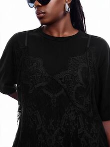 SHEIN EZwear 大碼兩件套裝 - 黑色 - 查看 4