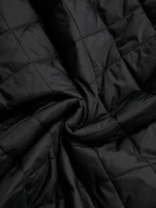 Rusticease Plus Size Women Solid Color Casual Versatile Winter Padded Coat - Black - View 6