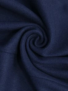 SHEIN معطف طويل بأسلوب عسكري بريطاني عتيق مع شريط زخرفي، أزرار فضية متعددة الصفوف، معطف تنقل متعدد الاستخدامات بخصر مشدود - أزرق بحري - مشاهدة 4