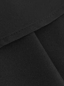 Manfinity Homme Men's Black Long-Sleeve Plus Size Business Casual Shirt Premium Embossed Design. - Black - View 6