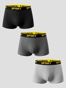 Manfinity Underwear&Sleepwear Basics Men's 3-Pack Minimalist Boxer Briefs - Multicolor - View 3