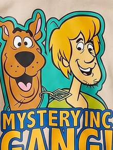 SCOOBY-DOO X SHEIN 男嬰拼接撞色卡通印花運動休閒寬鬆衛衣 - 彩色 - 查看 4