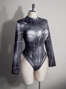 SHEIN ICON Plus Size Bodysuits - Grey - View 5