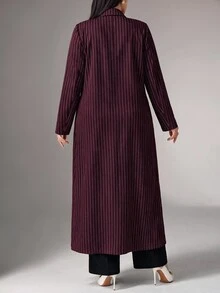 Al Najma Plus Size Women's Arabic Abaya - Burgundy - View 6