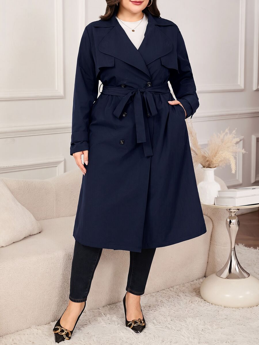 Reflora Áo khoác Plus Size - Màu xanh hải quân - Xem 1