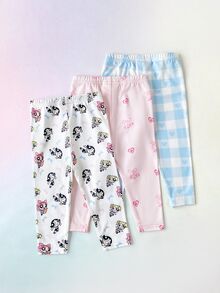 THE POWERPUFF GIRLS X SHEIN 3件組女嬰下身褲 - 彩色 - 查看 2