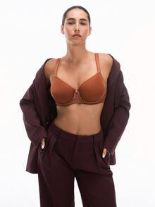 LUVLETTE Dream Curve Air Halloween Full Coverage Airy Breathable Sheer Brown Mesh Spacer Cup Women Bra - Coral Orange - View 11