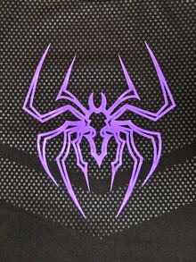 Gym Rark Men's Sports T-Shirt Spider Pattern Print Urban Renaissance Street Style Pullover Casual Fashion Creative Personalized Streetwear - Black - View 3