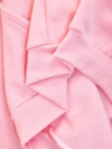 SpongeBob SquarePants | SHEIN Women's Cartoon Pattern Print Zip-Up Sweatshirt With Pockets - Baby Pink - View 7