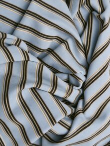 Nöista Women's Striped Casual Daily Wear T-Shirt - Blue - View 11