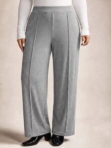 Comfylo Plus Size Pants - Grey - View 5