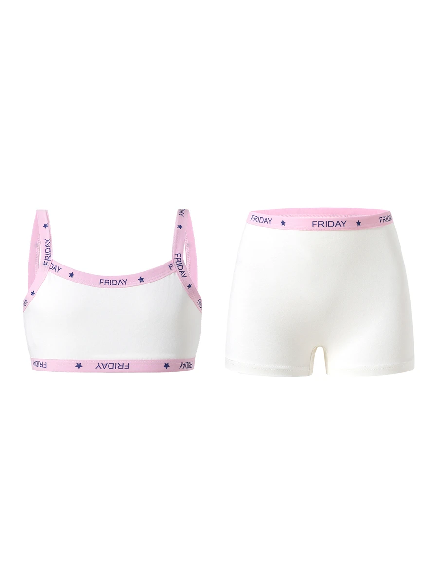 6PCS Tween Girls Undershirt - White - View 1
