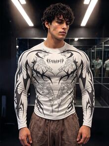 GymBeat Men's Slim Fit Long Sleeve Sports T-Shirt - Multicolor - View 3