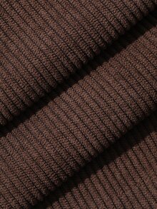 Dazy-Less Solid Cord High Waist Wide Leg Pants - Brown - View 7