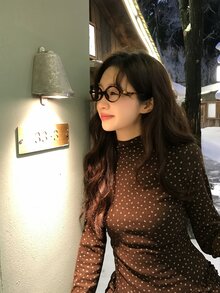DAZY Women's Casual All-Over Floral Print Long Sleeve Korean Style T-Shirt - Coffee Brown - View 4