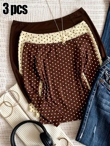 Bộ 3 áo thun tay dài họa tiết chấm bi phong cách thường ngày cho bé gái tuổi teen - Nhiều màu - Xem 1