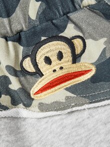 Paul Frank X ROMWE Women's Letter Print Casual Daily Sweatpants - Grey - View 3