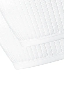2 Sets Tween Girl Tween Girl Solid Color Textured Fabric White Traceable Cotton Camisole & Triangle Bra Set - White - View 6