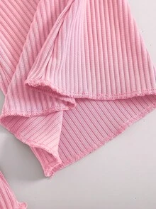 SHEIN Playful Pals 女童休閒基礎款黑色、杏色與棕色3件組高腰喇叭褲，高腰設計展現時尚感，喇叭褲腿設計增添造型元素，多色可選，為女童幼兒提供更多搭配選擇，適合日常穿著 - 彩色 - 查看 3