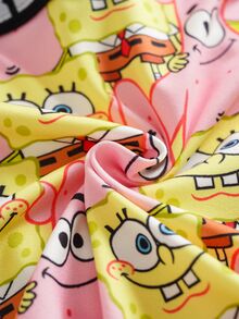 SpongeBob SquarePants | SHEIN Men's Letter & Cartoon Print Casual Everyday Boxer Briefs - Multicolor - View 7