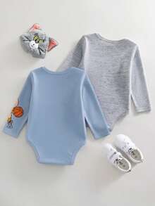TOM & JERRY X SHEIN 2PCS Baby Boys Bodysuits - Multicolor - View 2