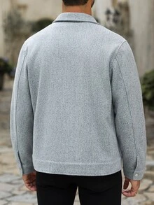 Manfinity Homme Men's Minimalist Casual Commute Short Coat - Grey - View 2