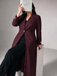 Al Najma Plus Size Women's Arabic Abaya - Burgundy - View 3