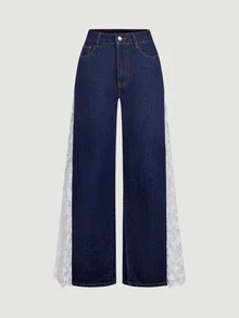 Sweetra Women's Single-Breasted Halter Neck Top And Long Pants Casual Everyday Denim Set - Blue - View 10