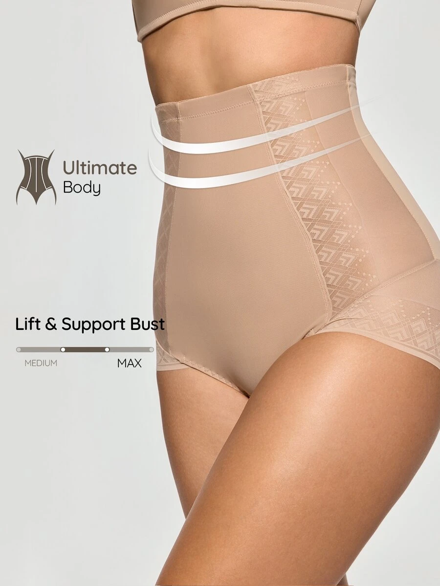 SHAPORA Women's Shapewear Bottoms 1pc, Butt Lift Tummy Control Waist Cincher Body Shaping Pants, Daily Commute Fitness Base Layer Shaping Leggings - Apricot - View 1