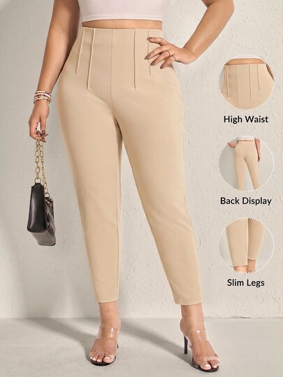 Comfylo Plus Solid High Waist Comfy Pants